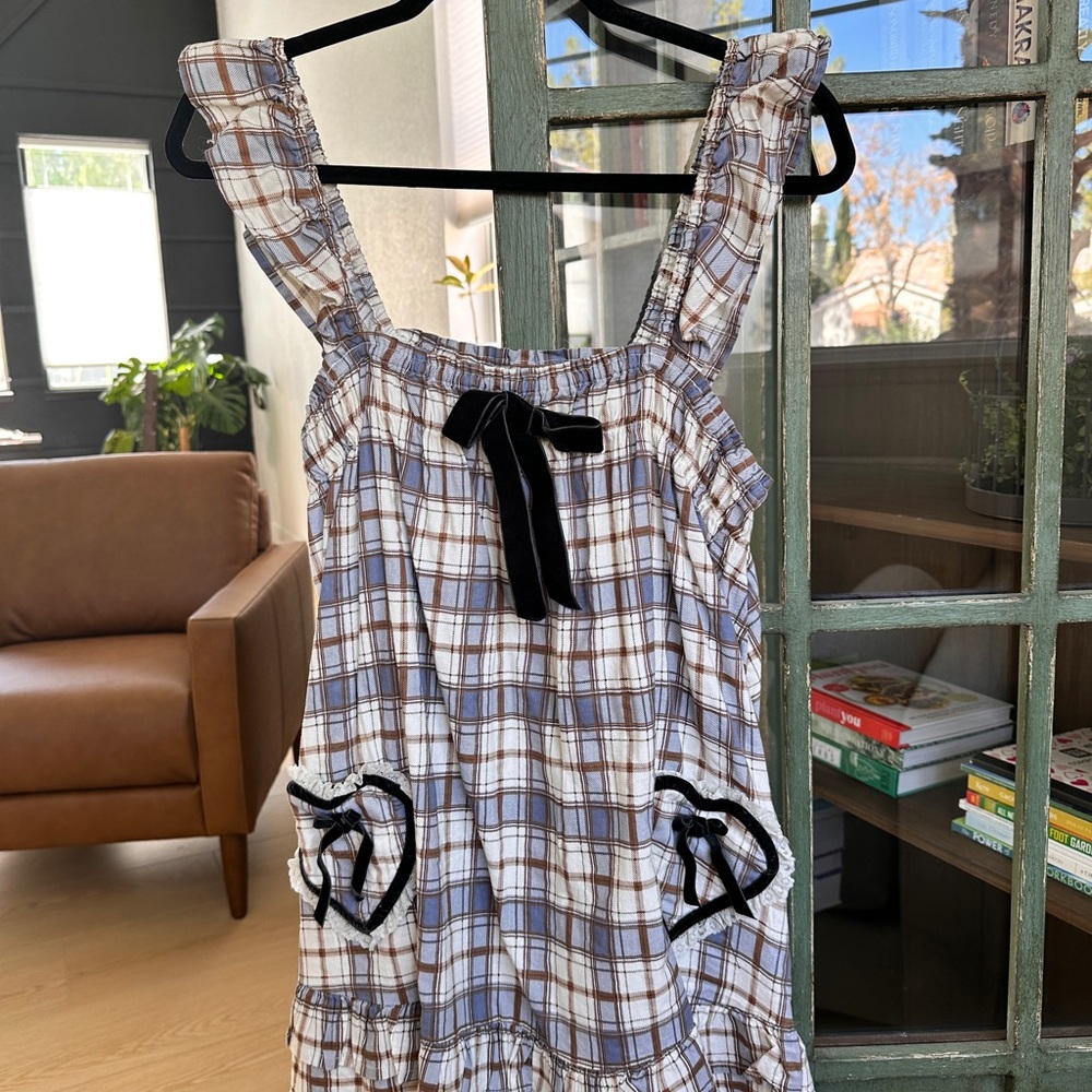 Urban Outfitters Plaid Dress with Black Accents